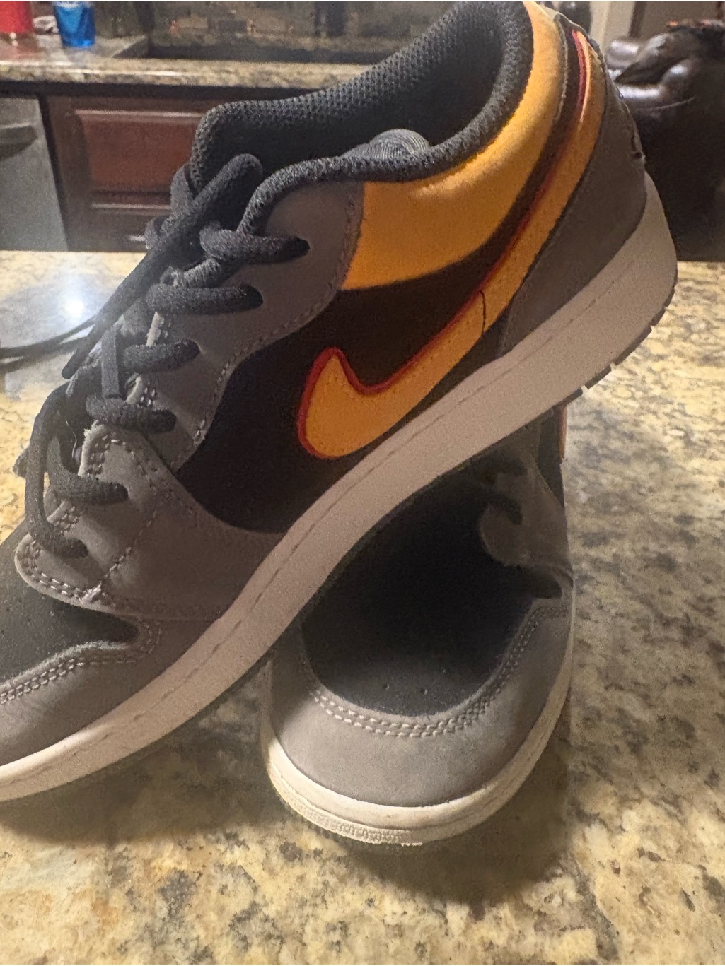 Jordan Black And White Youth Sneakers - Us 5.5y